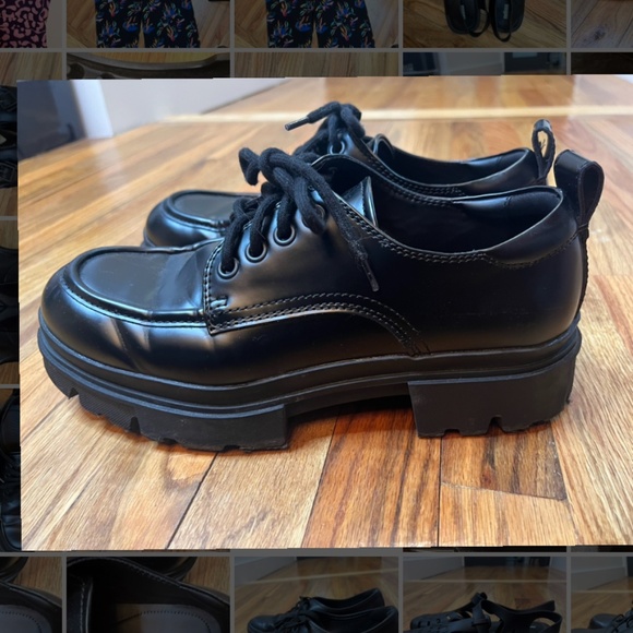 ZARA CHUNKY SOLE MOC-TOE SHOES - Picture 1 of 7